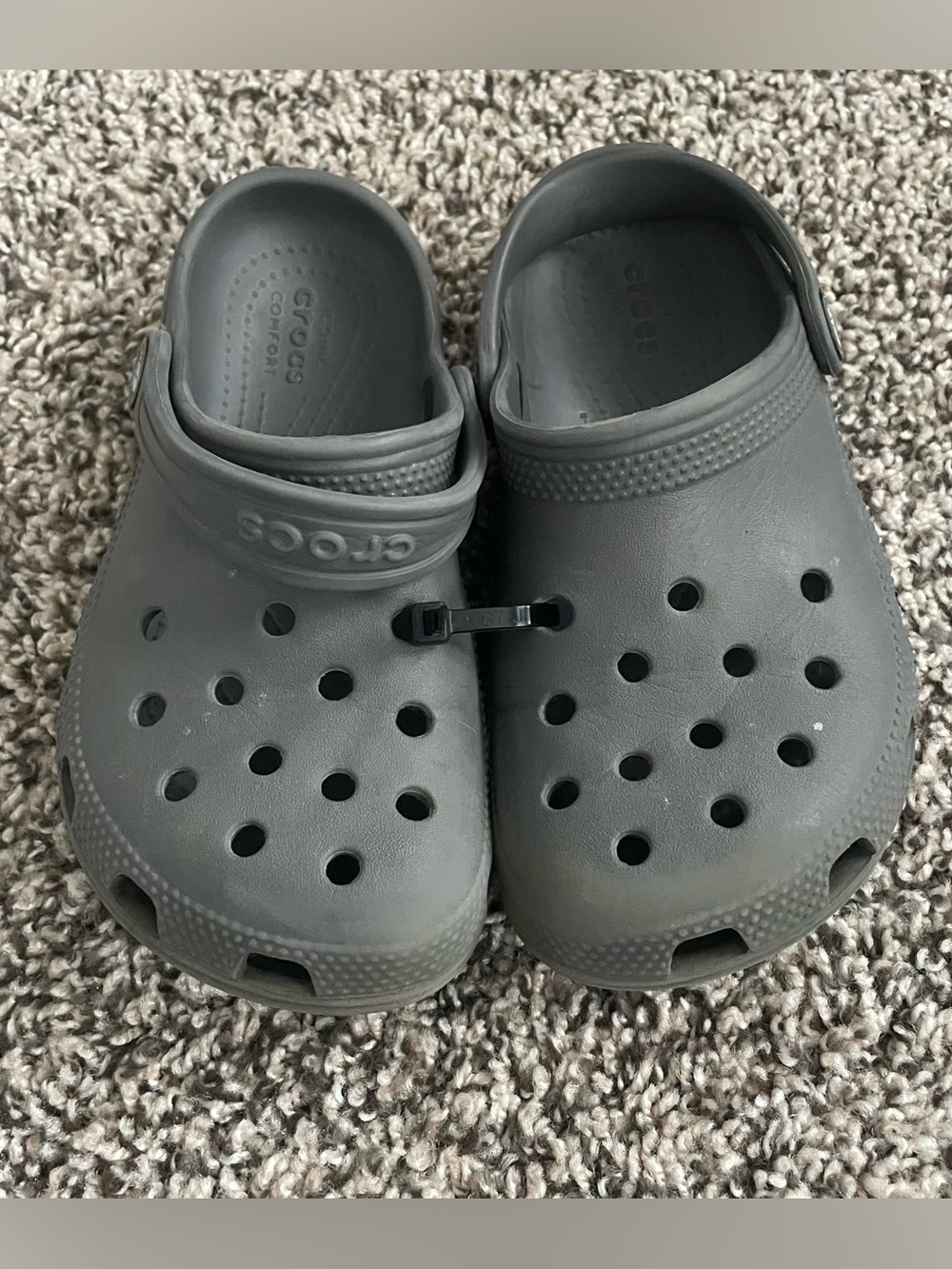 CROCS Kids Classic Clog in Charcoal Gray